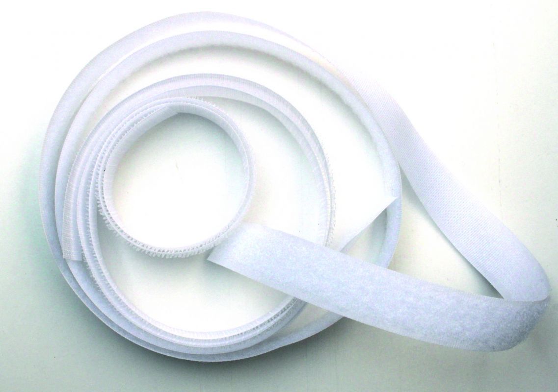 Suchý zip komplet - bílá -šíře 2 cm vyrobeno v EU
