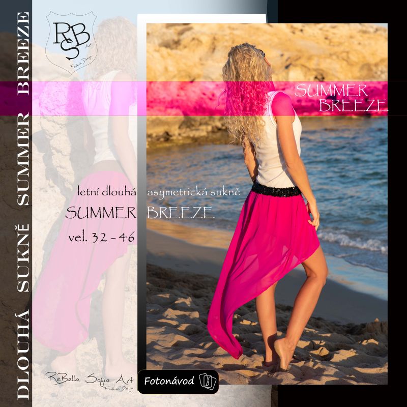 Papírový střih -Dámská dlouhá sukně Summer Breeze Mavatex