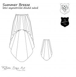 Papírový střih -Dámská dlouhá sukně Summer Breeze Mavatex