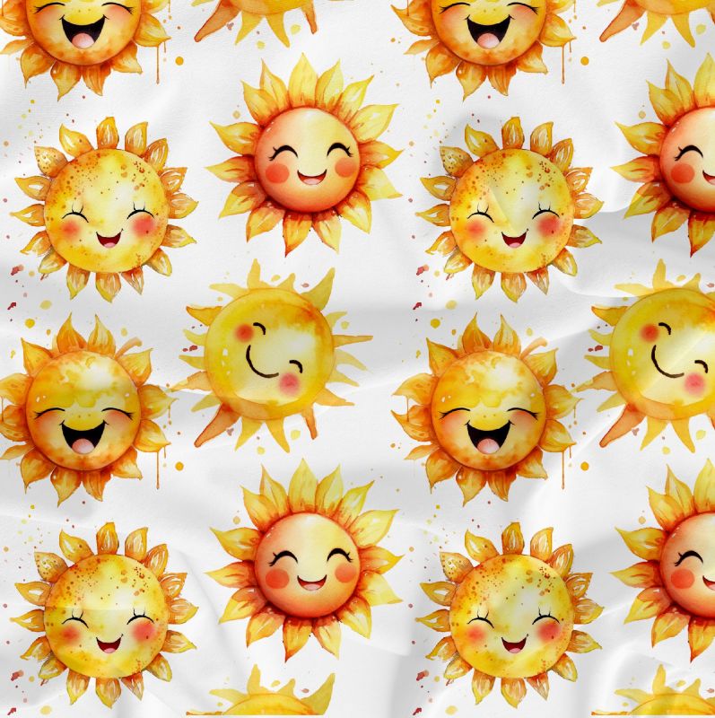 Akvarelová sluníčka -materiálové varianty mavaga design