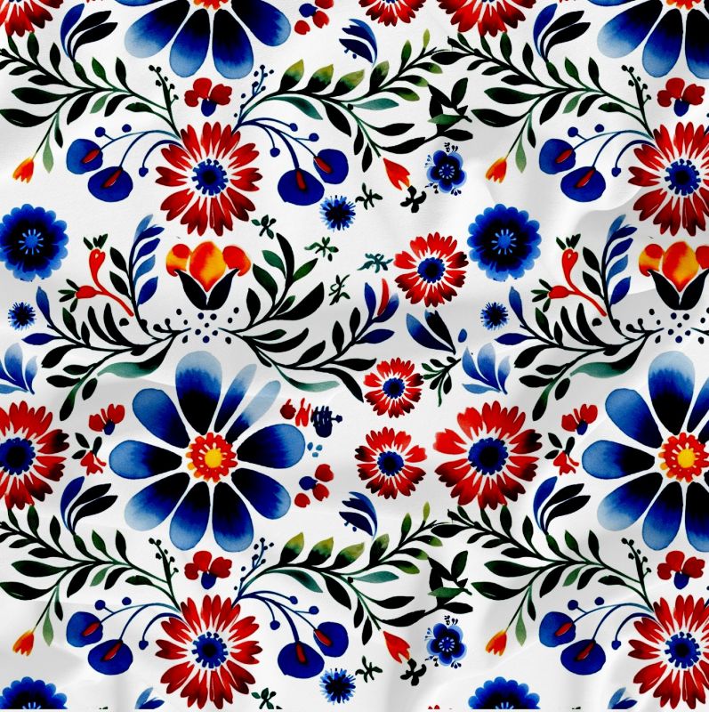 Folklor barevný -materiálové varianty mavaga design