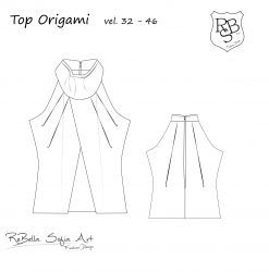 PAPÍROVÝ střih -Dámská Origami TOP Mavatex