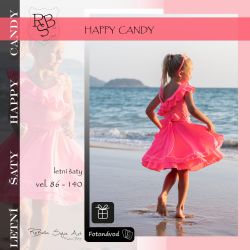Papírový střih střih -DĚTSKÉ šaty Happy Candy 