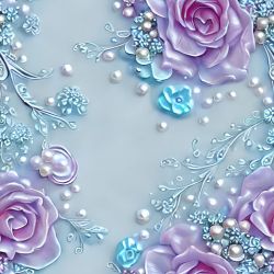 Růže a perličky  -materiálové varianty   