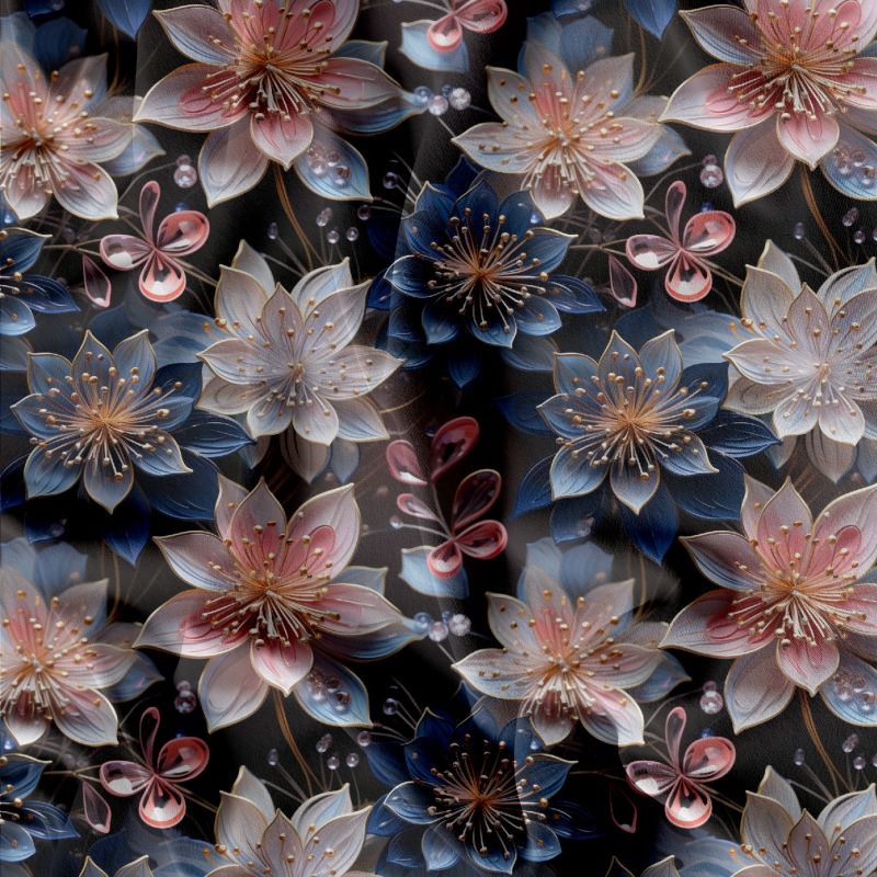 Lotosové květy růžové-materiálové varianty mavaga design