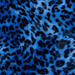 Kožešina leopard modrá- materiálové varianty  