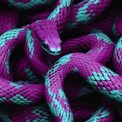 Spletený had fialový- materiálové varianty 