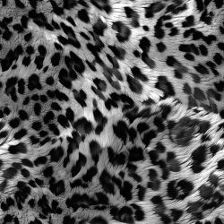 Kožešina leopard šedá- materiálové varianty   