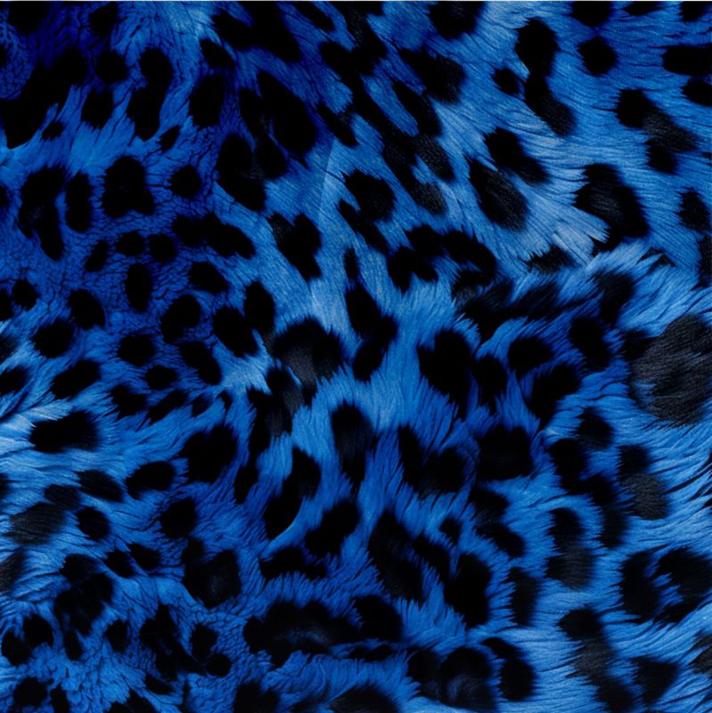 Kožešina leopard modrá- materiálové varianty mavaga design