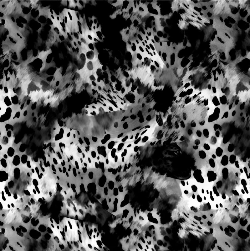 Leopard černobílá- materiálové varianty mavaga design