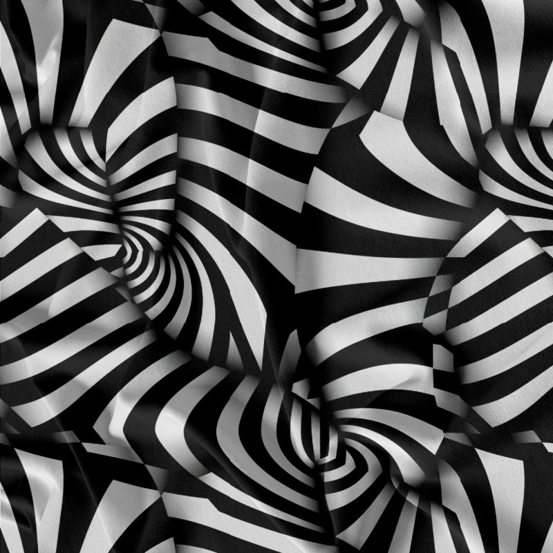 Černobílá optická iluze MIX- materiálové varianty mavaga design