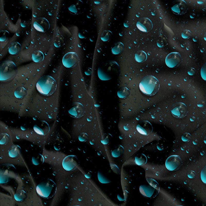 Kapky modré na černé- materiálové varianty mavaga design