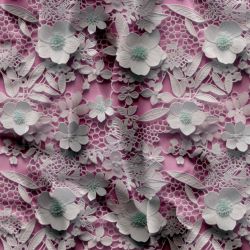 Krajkové květy na světle růžové- materiálové varianty mavaga design