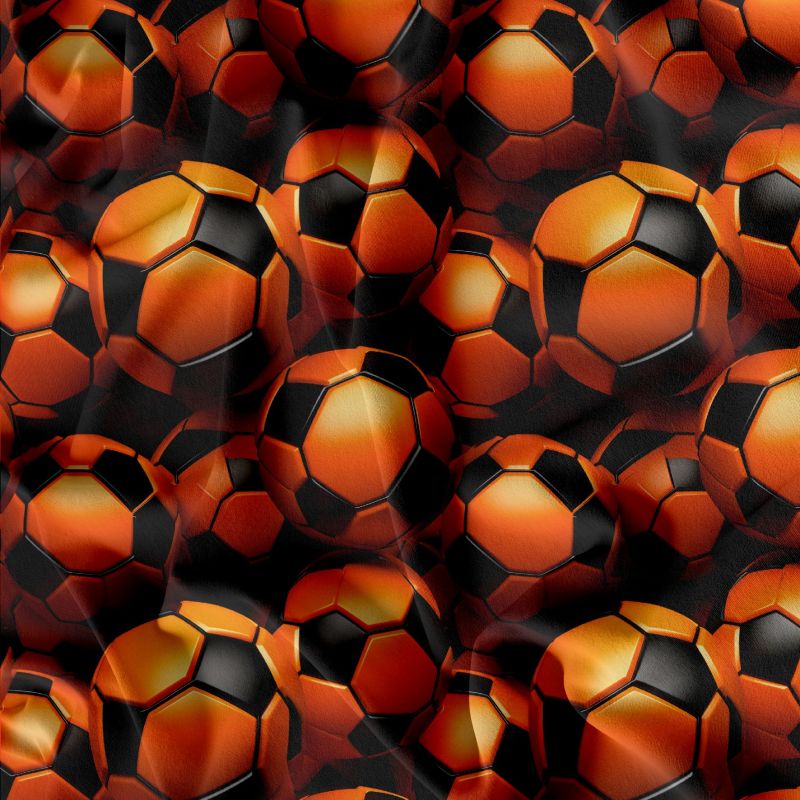 Oranžové fotbalové míče -materiálové varianty mavaga design