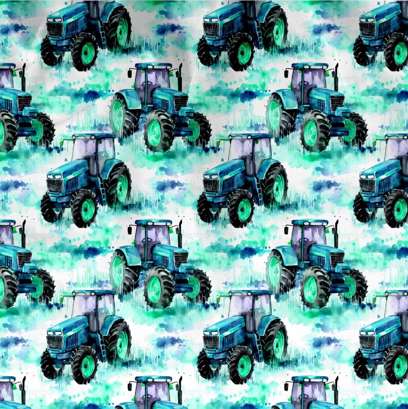 Modré traktory- materiálové varianty mavaga design