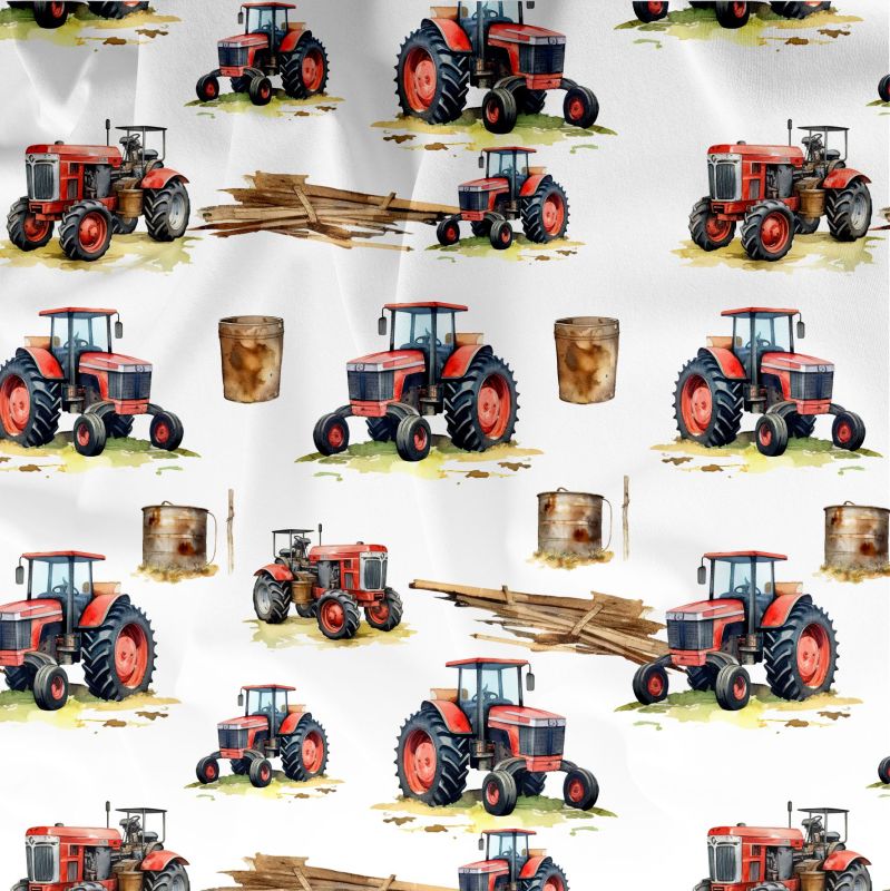 Traktory na bílé- materiálové varianty mavaga design