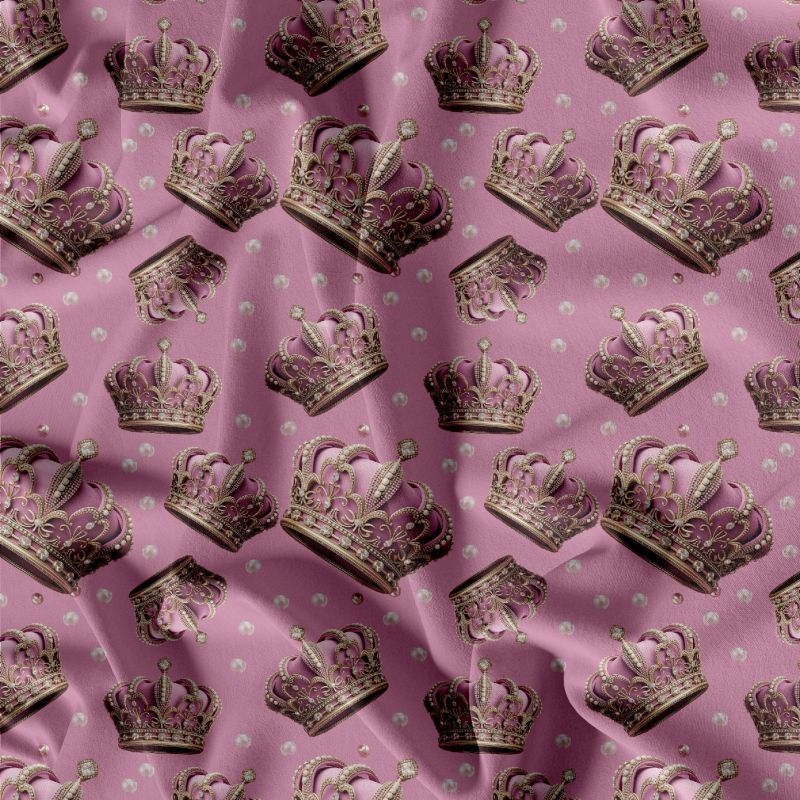 Zlaté korunky na růžové-materiálové varianty mavaga design