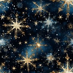 Zlaté zdobené vánoční hvězdy- materiálové varianty    