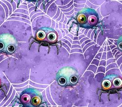 Vykulení pavoučci, fialová - materiálové varianty
