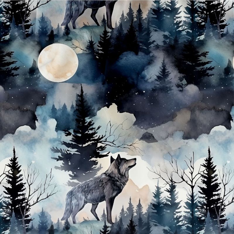 Vlk a měsíc- materiálové varianty mavaga design