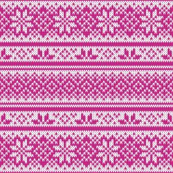 Pletený norský vzor - růžová - materiálové varianty