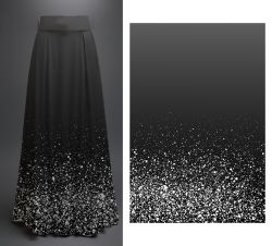 PANEL na šaty / triko/leginy - stříbrné glitry- materiálové varianty mavaga design