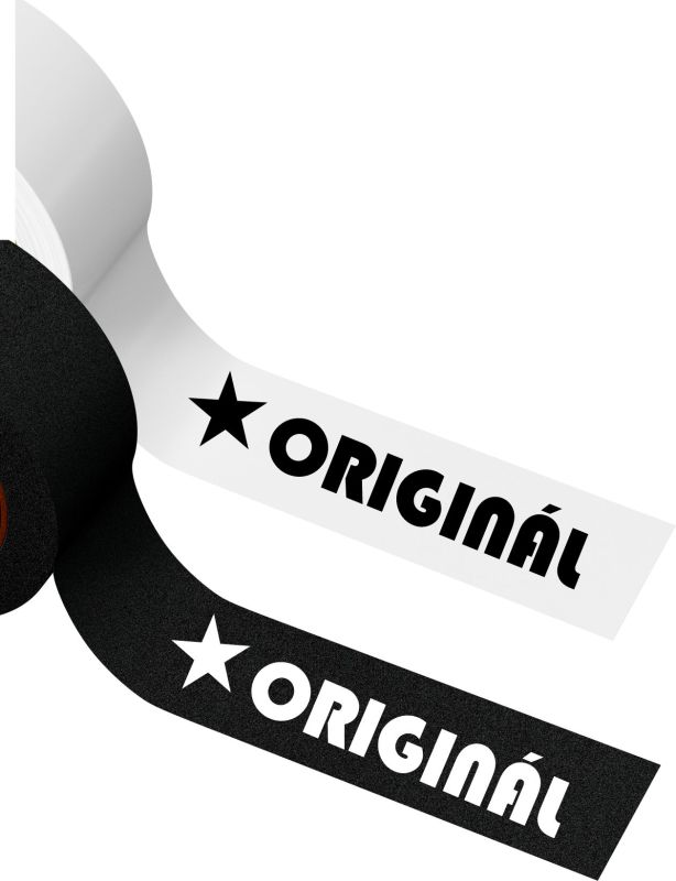 Stuha saténová - " ORIGNÁL " - varianty - Originál černá vyrobeno v EU