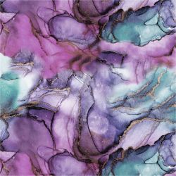 Teplákovina fialovo-opál mramor - 250 gsm 