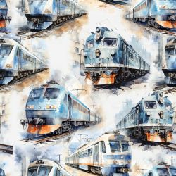 Akvarelové vlaky - materiálové varianty