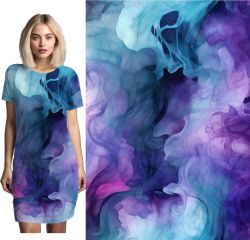 DVOJPANEL na šaty / triko/leginy - fialový kouř- materiálové varianty mavaga design