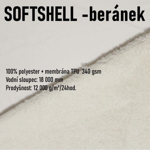 Softshell BERÁNEK vlastní vzor -CELOTISK český výrobce