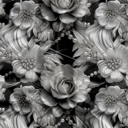 Bílé květy a perličky - materiálové varianty mavaga design