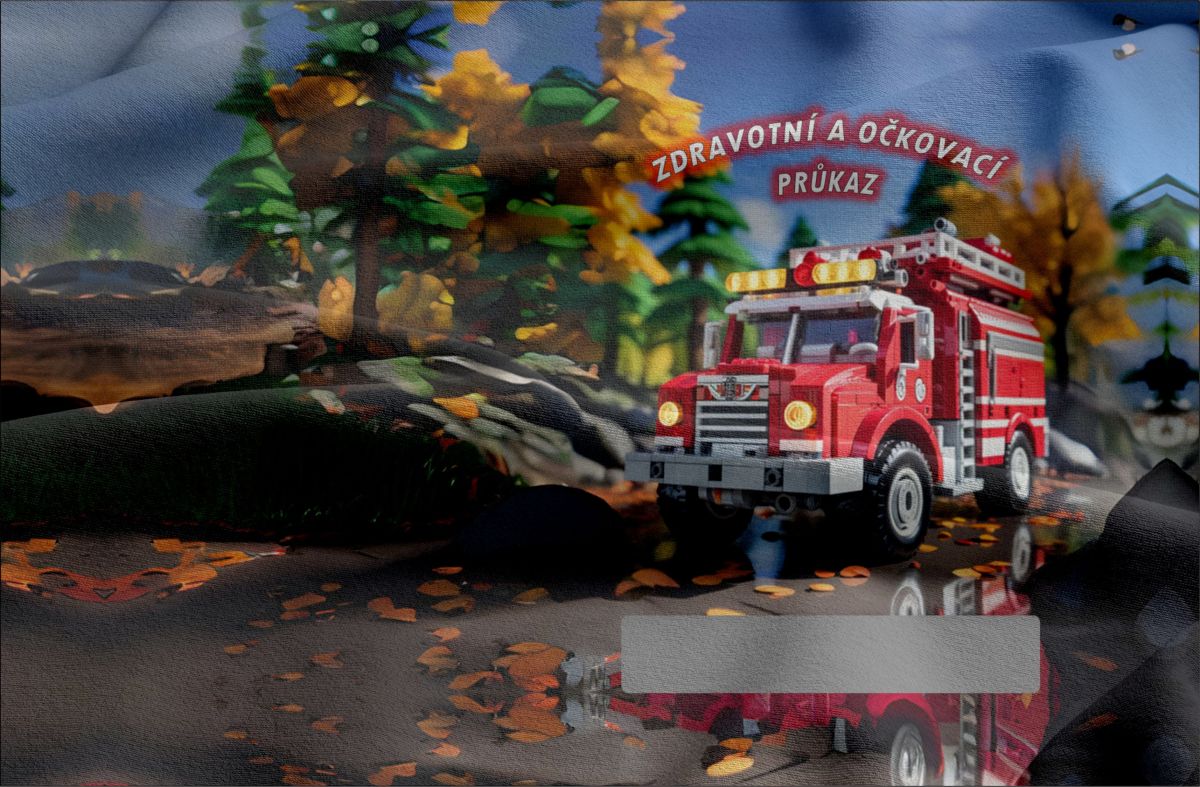 Panel na zdravotní průkaz Lego hasiči 1ks ČESKÝ VÝROBEK