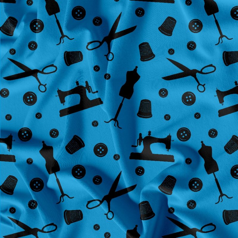 Švadlenka modrá - materiálové varianty mavaga design