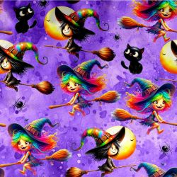 Látka čarodějnice fialová mavaga design