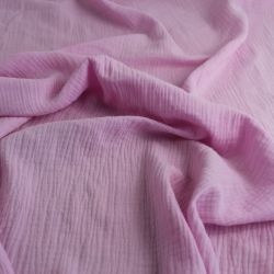 Mušelín ( fáčovina ) světle růžová -barva 110 -dvouvrstvý EU-úplety atest pro děti
