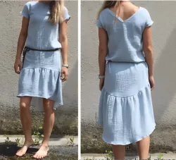 střih na jednoduché dámské letní šaty