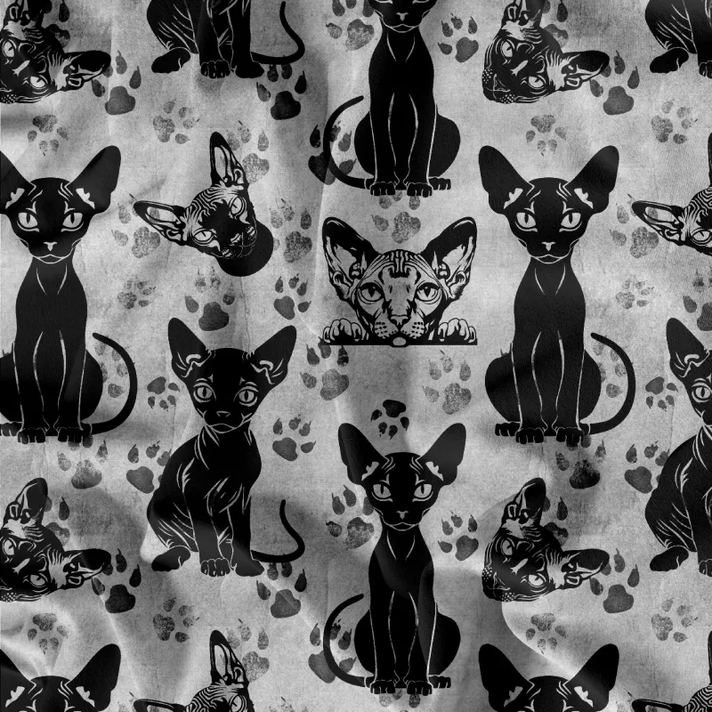 Látka Sphynx cats mavaga design