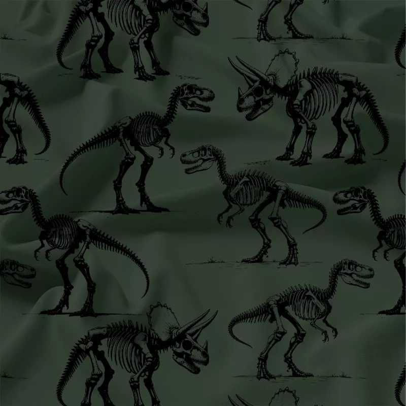 Látka s kostrami dinosaurů mavaga design