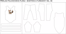 Panel na ušití dětského trika s andílkem mavaga design