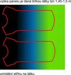 Ombré přechod - barva růžovočervená mavaga design