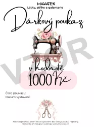 Dárkový poukaz - 1000 Kč | Elektronické pdf emailem - sami tisknete, Vytištěný poukaz - posíláme dopravcem